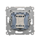 Stair switch (module) 10A 250V quick connectors silver (metallic)