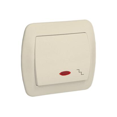 Stair switch with backlight 10A 250V beige screw terminals