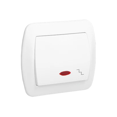 Stair switch with backlight 10A 250V white screw terminals