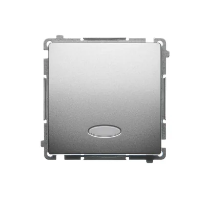 Stair switch with backlight (module) 10A 250V screw terminals satin (metallic)