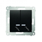 Stair switch with LED backlight (module) 10A 250V quick connectors anthracite (metallic)