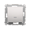 Stair switch with LED backlight (module) 10A 250V quick connectors silver (metallic)