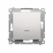 Stair switch with LED backlight (module) 10A 250V quick connectors silver (metallic)
