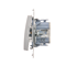 Stair switch with LED backlight (module) 10A 250V quick connectors silver (metallic)