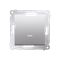 Stair switch with LED backlight (module) 10A 250V quick connectors silver (metallic)