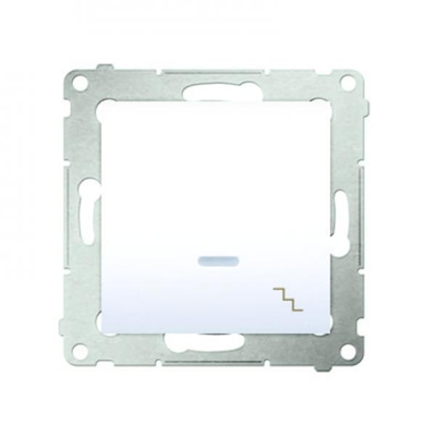 Stair switch with LED backlight (module) 10A 250V quick connectors white