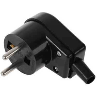 Standard 16A earthed black plug