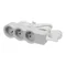 STANDARD EXTENSION CORD 3X2P+Z, WITH 3.0 METER CABLE 3X1.5 MM2 - WHITE/LIGHT GRAY