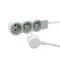 STANDARD EXTENSION CORD 3X2P+Z, WITH 3.0 METER CABLE 3X1.5 MM2 - WHITE/LIGHT GRAY