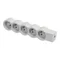 STANDARD EXTENSION CORD 5X2P+Z, WITHOUT CABLE (MULTISOCKET PORTABLE BLOCK) - WHITE/LIGHT GRAY