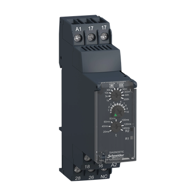 Star-delta time relay range 0.05s-300h 24-240V AC/DC 2 C/O contacts