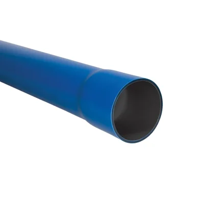 Starres Mantelrohr mit Muffe (RHDPE) Größe 110/5,5, blau