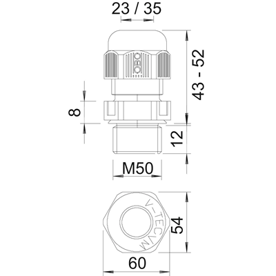 Starter V-TEC VM M50X1.5 J.SZ.