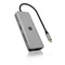 Station d'accueil USB-C 9 en 1, 2 ports HDMI, 4K 60 Hz, 3 ports USB, alimentation 100 W, port LAN, lecteur de cartes (IB-DK4012-CPD)
