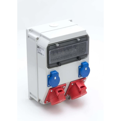 Stationary plastic switchgear type "GNIEZNO" IP67 tightness 9m Input Pg29 - output 2x16/5x2xB16 2xGSx2xB16