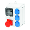 Stationary switchgear made of plastic, type "MIKOŁAJKI", IP55 housing tightness, input Pg21-output 32/5 GS without protection