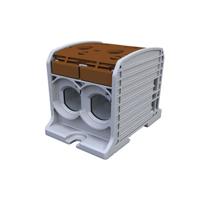 STB 185-2 Threaded rail connector Al/Cu 87820 SIMBLOCK brown