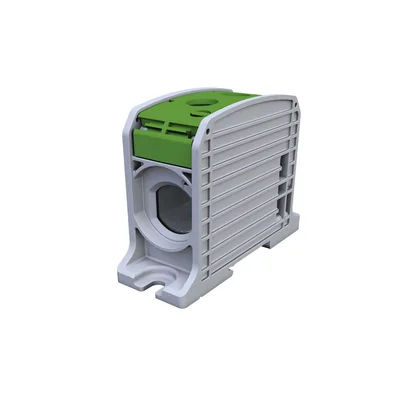 STB 185 Złączka szynowa gwintowa Al/Cu 87810 SIMBLOCK​​​​​​​ zielona