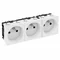 STD-F0 RW3 0° socket, triple with grounding pin