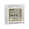 Steckdose 2P+Z IP44 (ohne Dichtung) beige