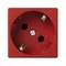 Steckdose K45 Schuko 16A, 230V rot