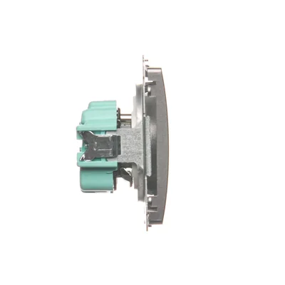 Steckdose mit Erdung (Modul) 230 V, metallische Schnellanschlüsse aus Edelstahl