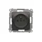 Steckdose mit Erdung und Shutter (Modul) 16A 230V Schnellanschlüsse anthrazit (metallic)