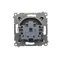 Steckdose mit Erdung und Shutter (Modul) 16A 230V Schnellanschlüsse anthrazit (metallic)