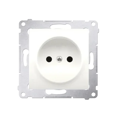 Steckdose ohne Erdung mit Rollläden (Modul) 16A 230V Schraubklemmen creme