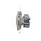 Steckdose ohne Erdung mit Shutter (Modul) 16A 250V Schraubklemmen silber (metallic)