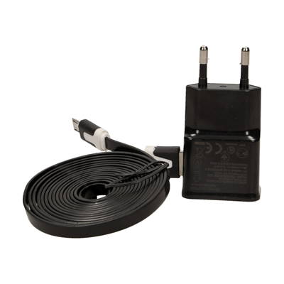 Steckdosen-Netzteil mit Micro-USB-Stecker für Ladegerät OR-AE-1367, DC5V, 2A schwarz