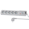 Steckdosenleiste mit Sicherung und Überspannungsschutzsystem Profi, 5 Steckdosen, Länge 3m, 10A 230V 2300W, grau