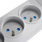 Steckdosenleiste mit Sicherung und Überspannungsschutzsystem Profi, 5 Steckdosen, Länge 3m, 10A 230V 2300W, grau