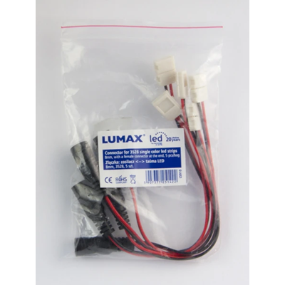 Stecker Netzteil LED-Streifen 3528 10mm 5 Stk