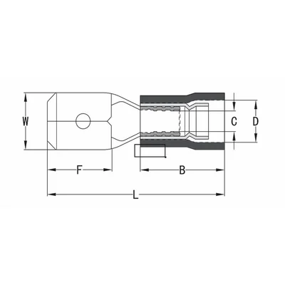 Steckverbinderklemme isoliert 0,5–1,5 mm²
