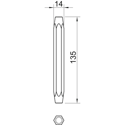 Steel mallet for dowels M 6, 915 S M6