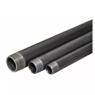 Steel pipe threaded on 2 sides