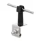 Steel rabbet holder universal latch height 7cm black