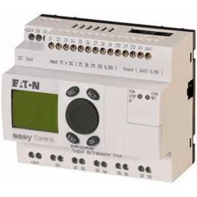 Sterownik easyControl, 12we/8wy z wejściem analogowym, złączem Ethernet, klawiaturą i wyświetlaczem LCD EC4P-222-MTAD1