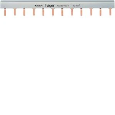 Stiftschiene 2P 10 mm² 24M