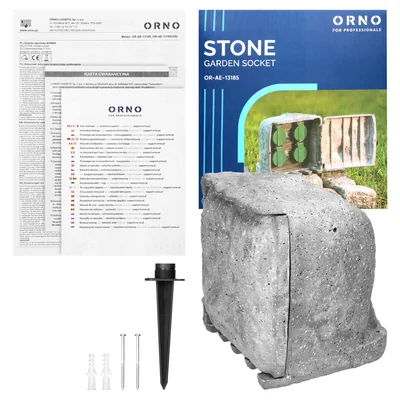 STONE Zásuvka zahradní 4G/U 3x1,5mm2 kabel H07RN-F šedá