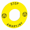 STOP label Ø60, yellow