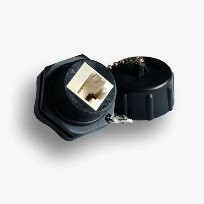 STP RJ45 industrial socket category 6 keystone (110) black