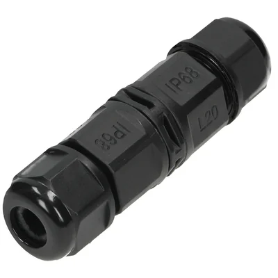 Straight cable connector IP68, 3x4mm2, 450V/25A