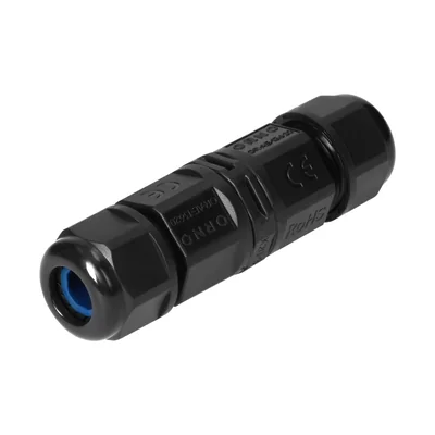 Straight cable connector with quick connector IP68, 3x4mm2, 400V/20A