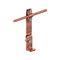 Straight edge holder, height 14.5 cm, copper screw