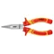 Straight long nose pliers 160 mm 1000V, CrV, polished