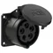 Straight panel socket 16A 3P+Z+N 500V 50/60Hz 7h IP44, flange 70X70, bolt spacing 56X56