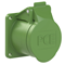 Straight panel socket 32A 2P+E 24/42V 100-200Hz 4h IP44/54 (55X55 flange, 45X45 hole spacing), nickel-plated contacts