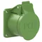 Straight panel socket 32A 2P+E 24/42V 100-200Hz 4h IP44/54 (55X55 flange, 45X45 hole spacing), nickel-plated contacts